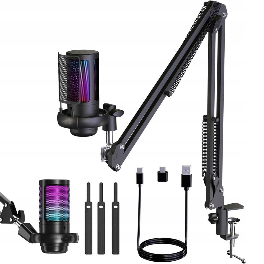 Usb Mikrofon Pro Počítač, Herní Pop-filter, Kondenzátorová Funkce Ztlumení