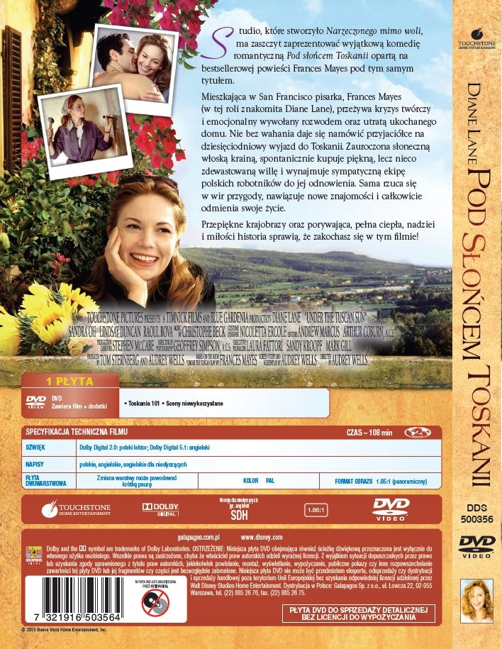 POD SŁOŃCEM TOSKANII (DVD) LOVE COLLECTION Gatunek romanse