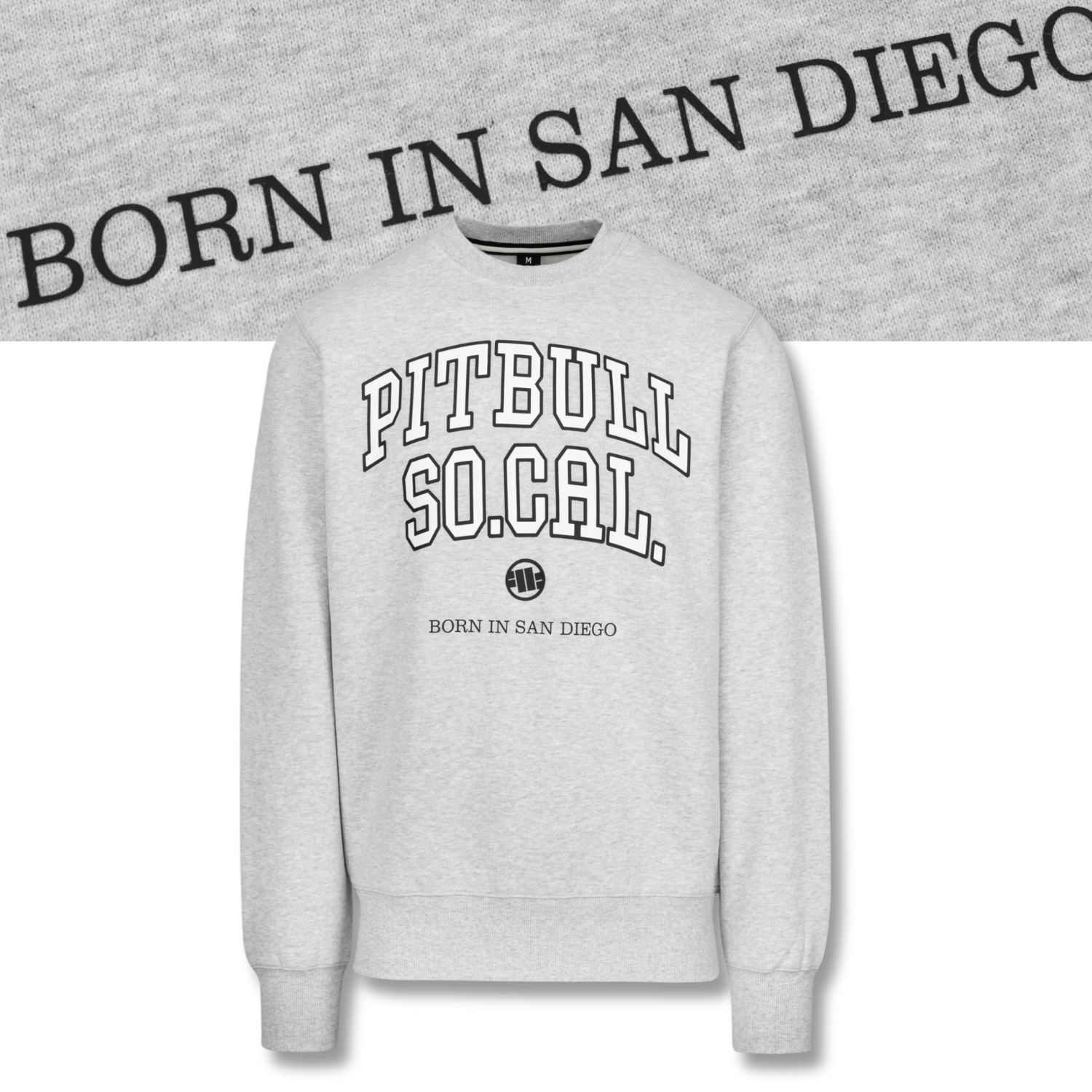 Pánská Mikina Pitbull So Cal Crewneck s potiskem na přední straně Mikina Bez Kapuce