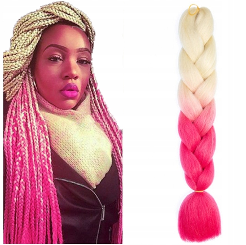 

Włosy Syntetyczne na Warkoczyki Ombre Czerwone