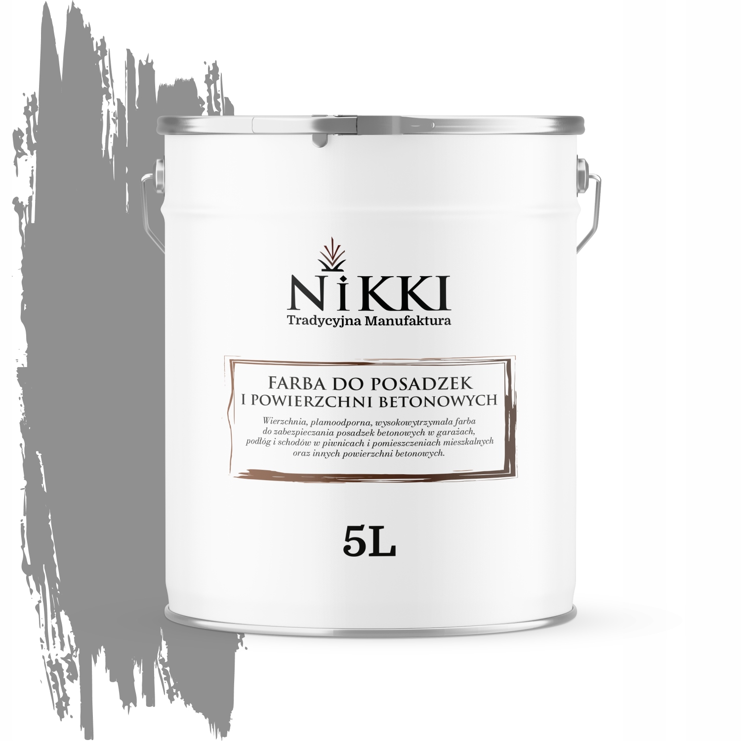 Farba Do Posadzek Betonowych 5L Ochronna Odporna Betonu Szary RAL7045