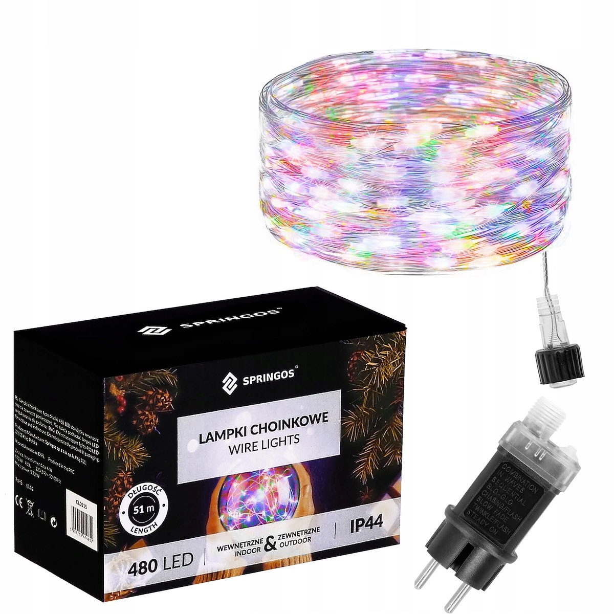 

Lampki Druciki 480 Led Mikro Multikolor Choinkowe