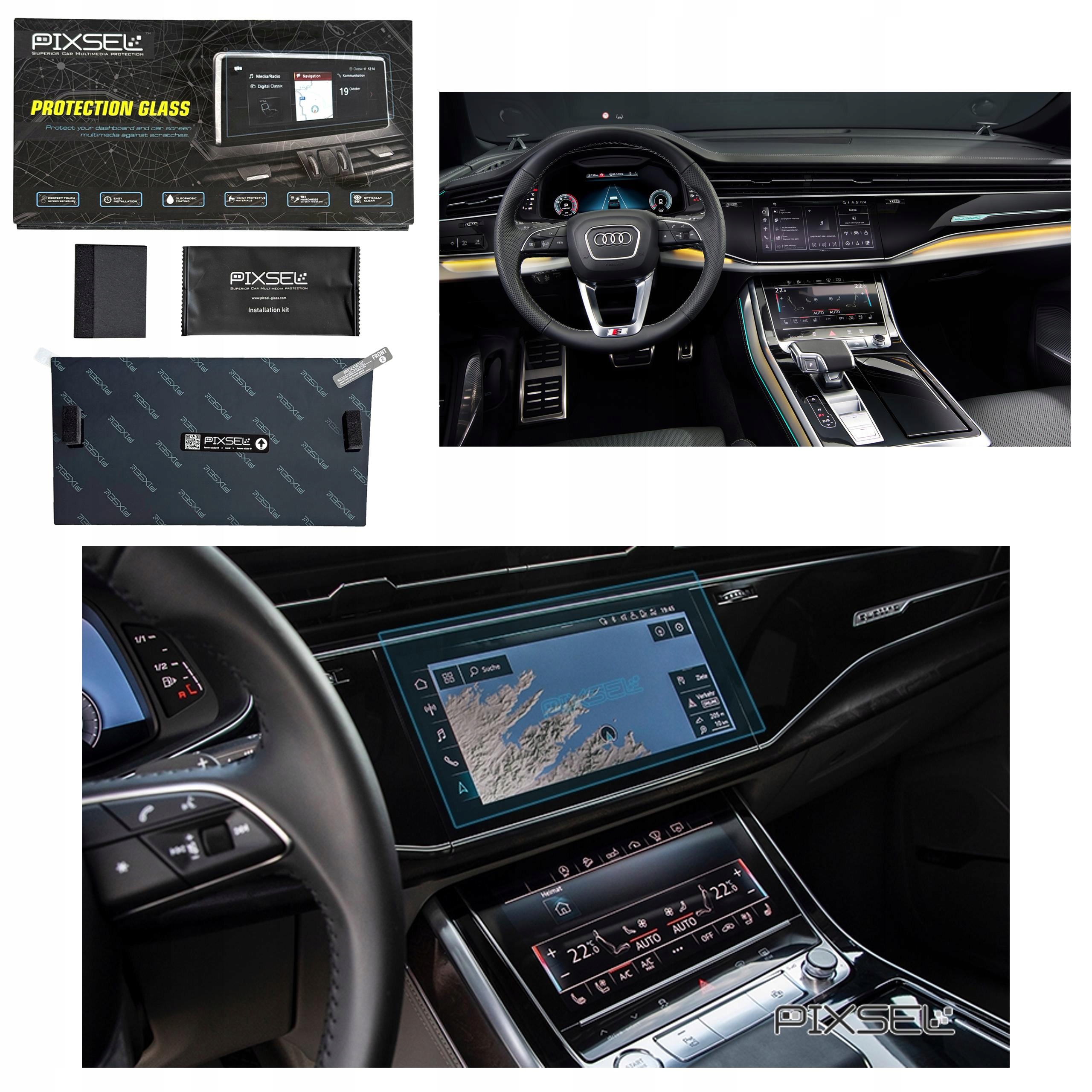 Antyodciskowe Matowe Szkło Ochronne Audi Q8/SQ8/RSQ8-11.3“ 2023-na monitor