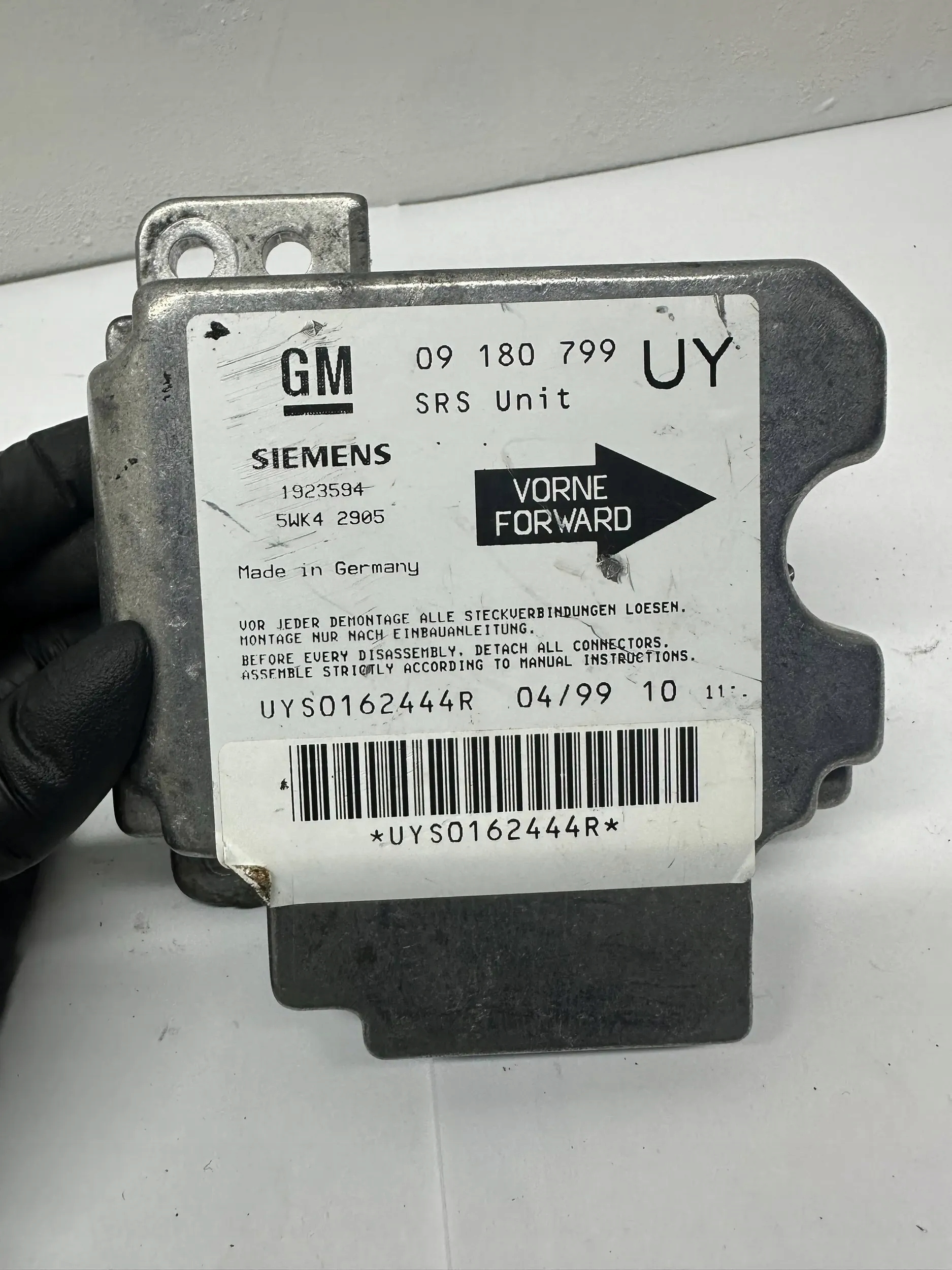 ASTRA G 2 II SENSOR Sensor AIRBAG 09180799 UY