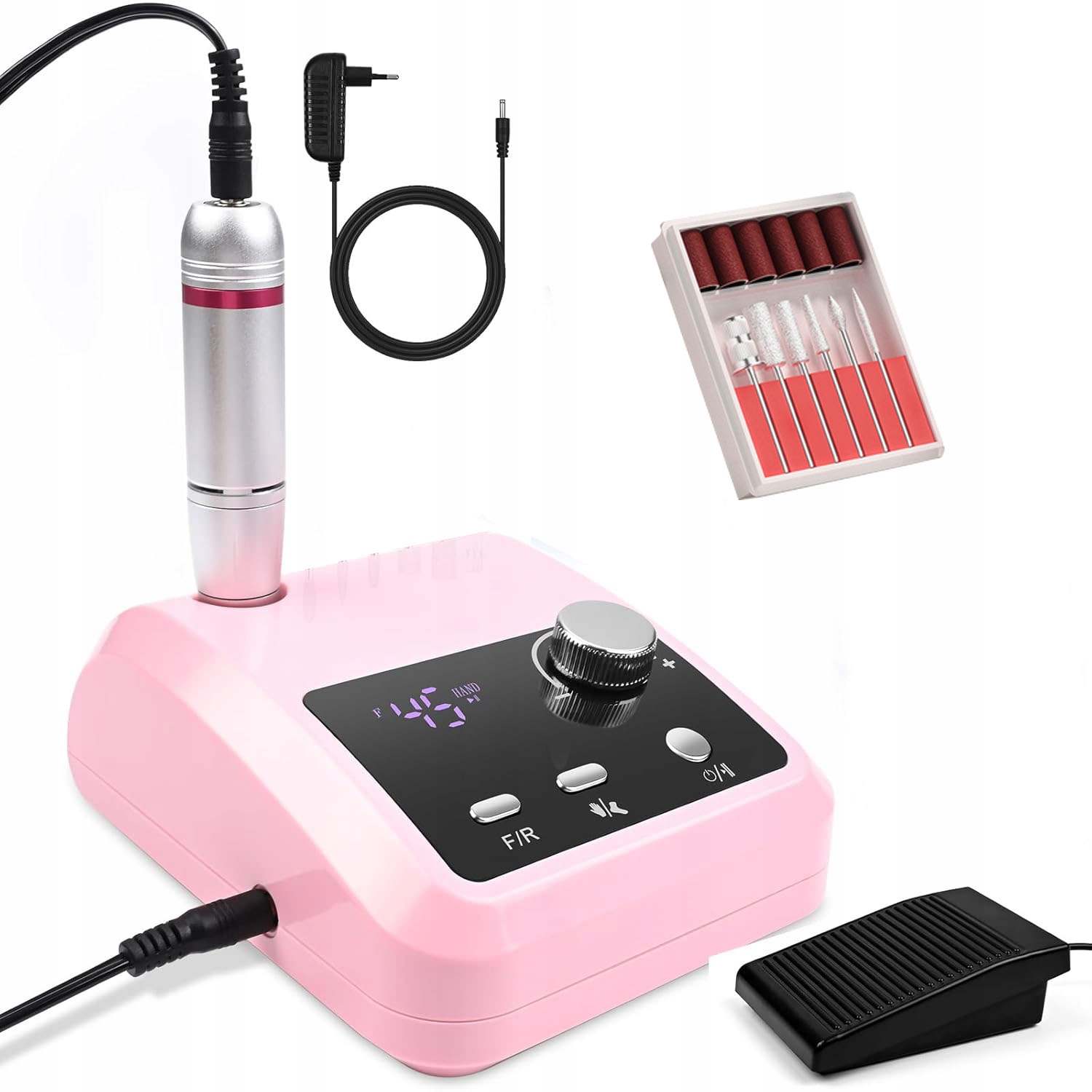 Bruska Na Nehty Silná Profesionální Manikúra Pedikúra 15W Frézy Sada