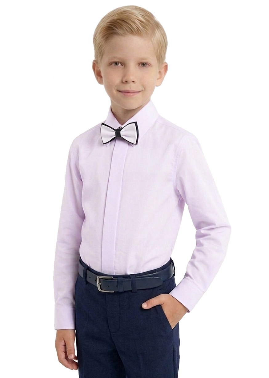 KOSZULA KOMUNIJNA BIAŁA POD ALBĘ ELEGANCKA KOMUNIA WIZYTOWA CHŁOPIĘCA