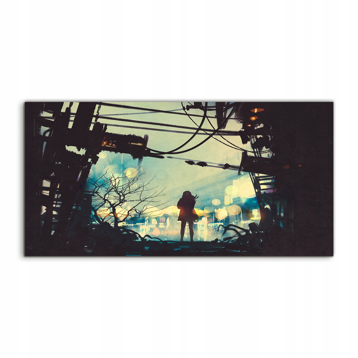 

Obraz akryl 120x60 nowoczesny Kobieta Stare Ruiny