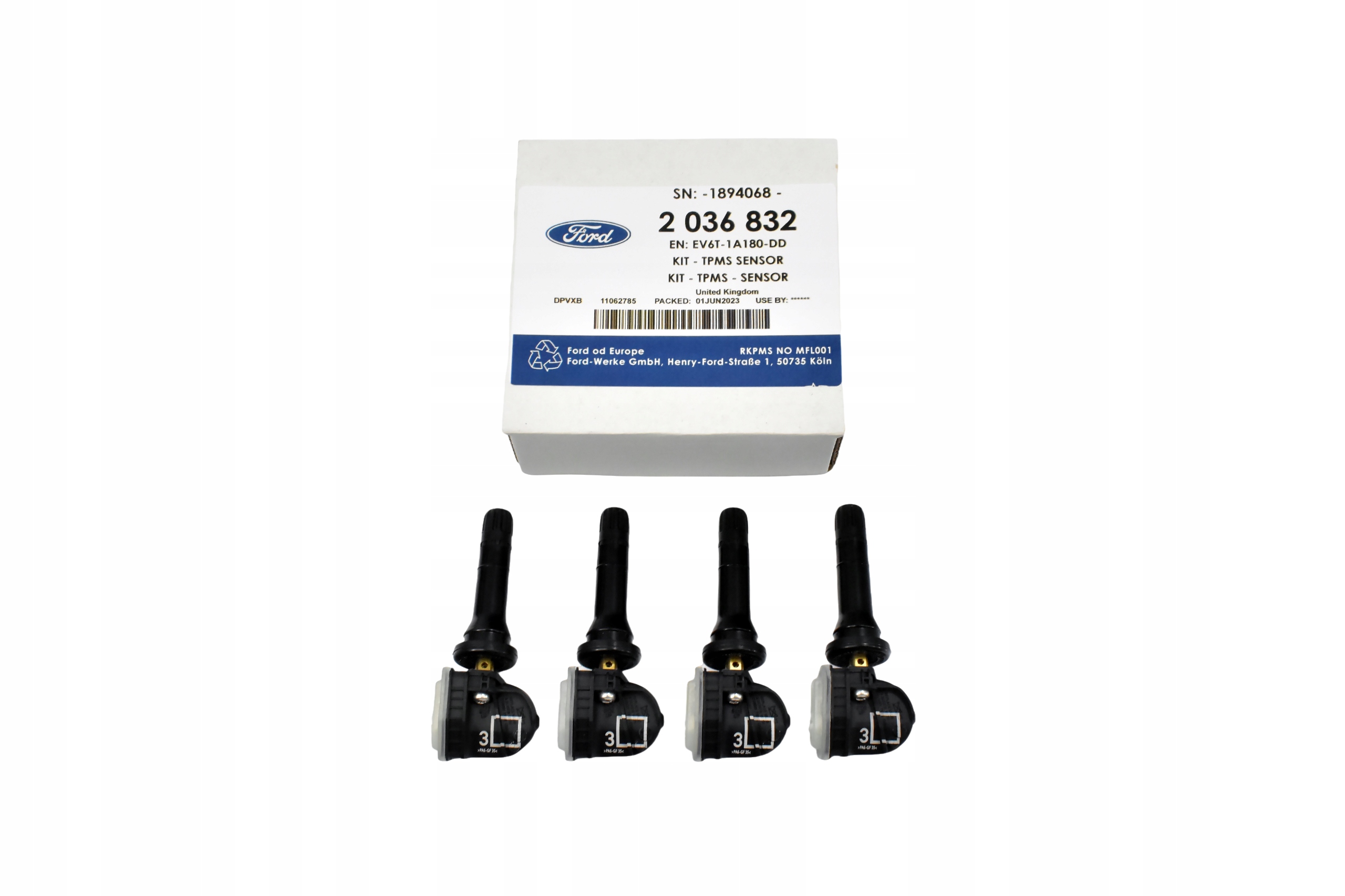 4X CZUJNIK CIŚNIENIA OPON TPMS EV6T-1A180-DC B-MAX MONDEO V C-MAX II FOCUS