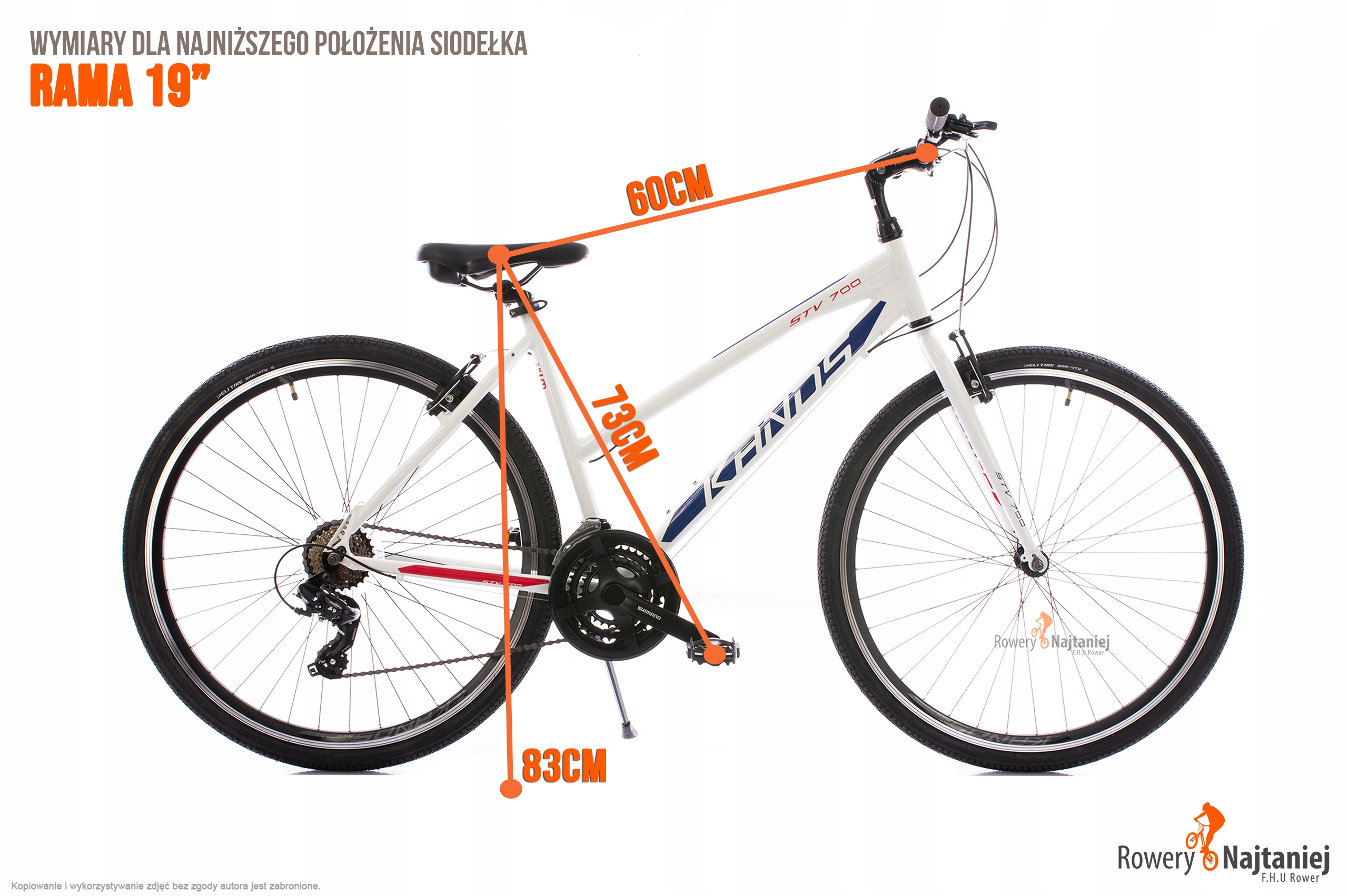 ROWER CROSS DAMKA KANDS STV 700 D17 biał-gran 2022 Model STV 700 2022