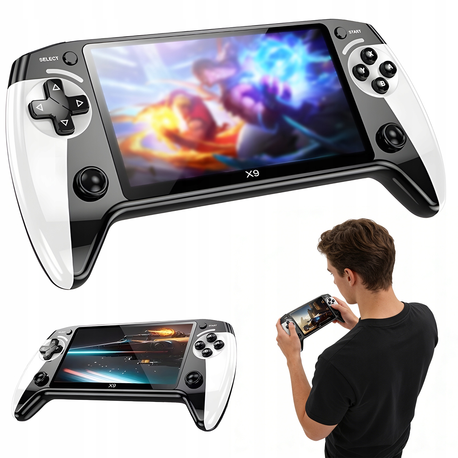 Emulator Konsola Retro 5,5 Cala 6000 Gier Biały