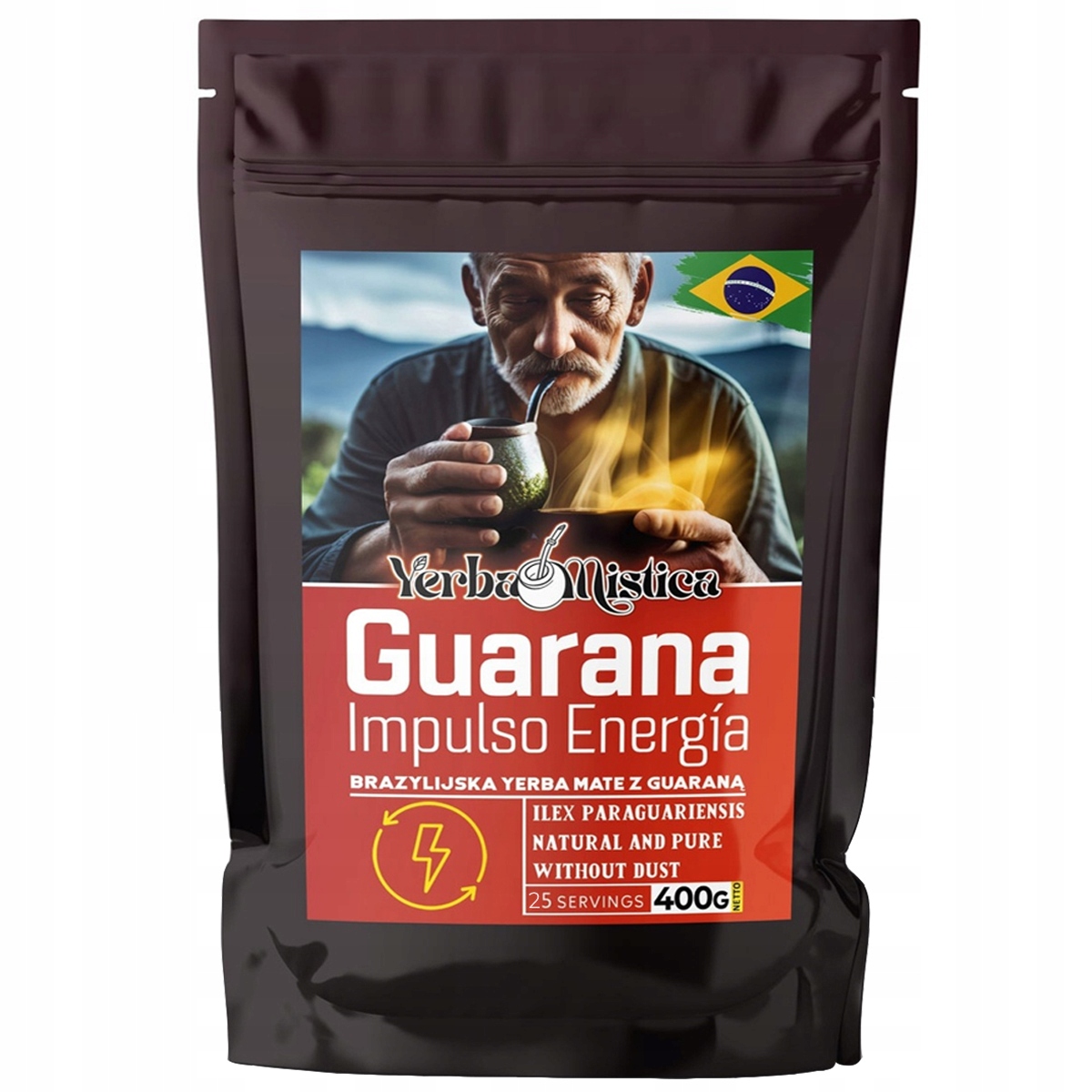 GUARANA YERBA MATE - Energia, Moc i aromat w jednym 400g Yerba Mistica Kod producenta Yerba Mate Mistica Guarana