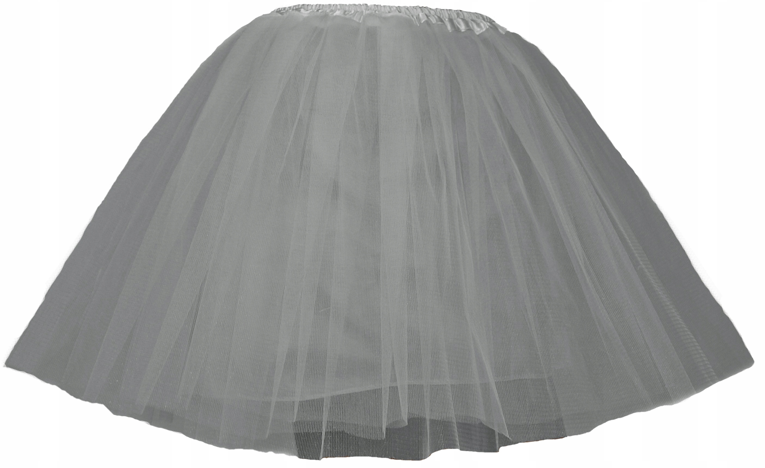 #SPÓDNICZKA TIULOWA podszewka SPÓDNICA 40cm szara