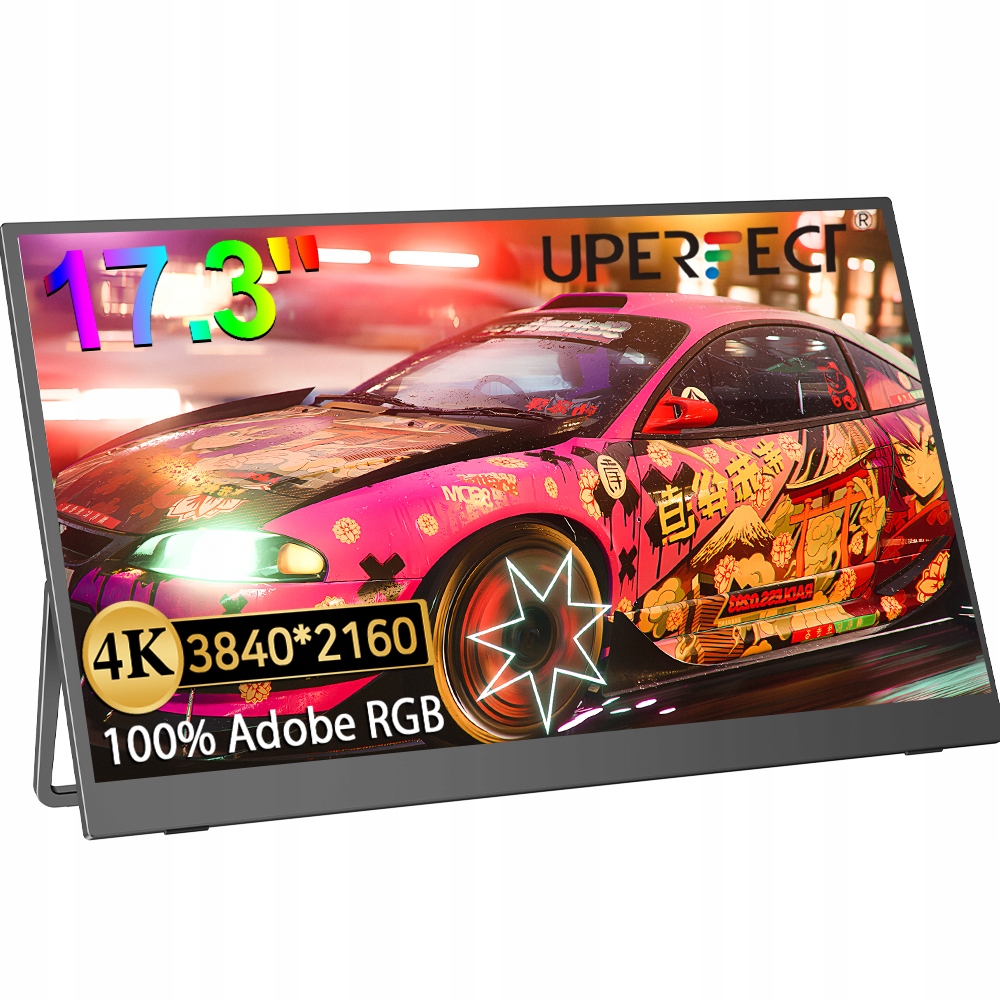 Prenosný monitor Gamingowy 4K Uperfect 60HZ 17,3" Ips 100%AdobeRGB Vesa