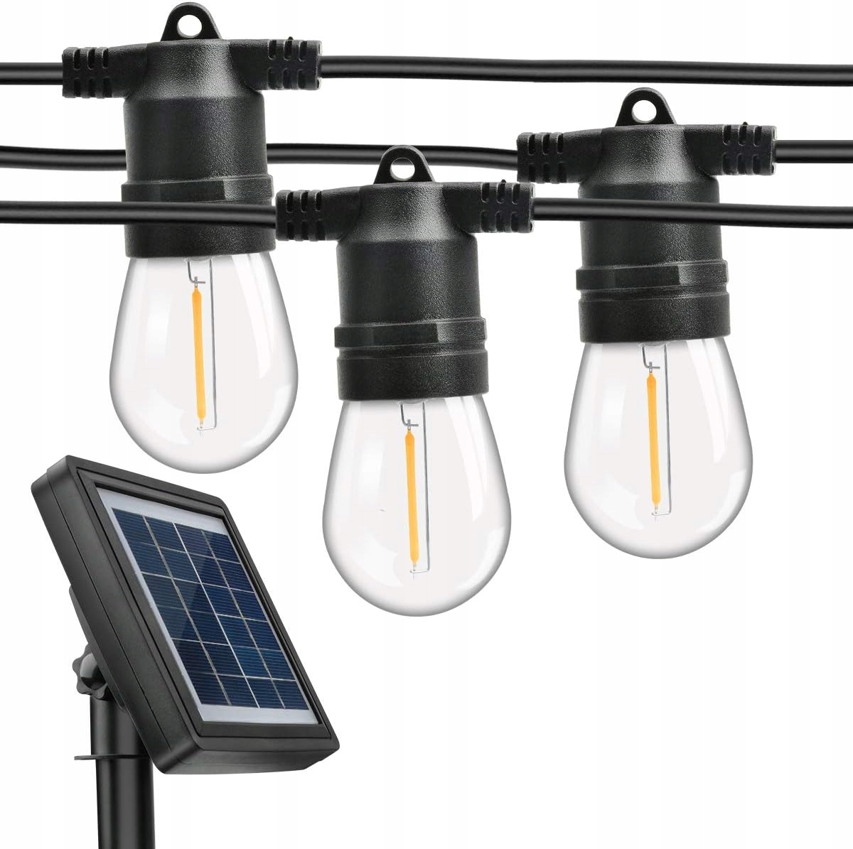 GIRLANDA OGRODOWA SOLARNA 5 Metrów 10 Żarówek LED Lampki Ozdobne Ogrodowe Marka inna