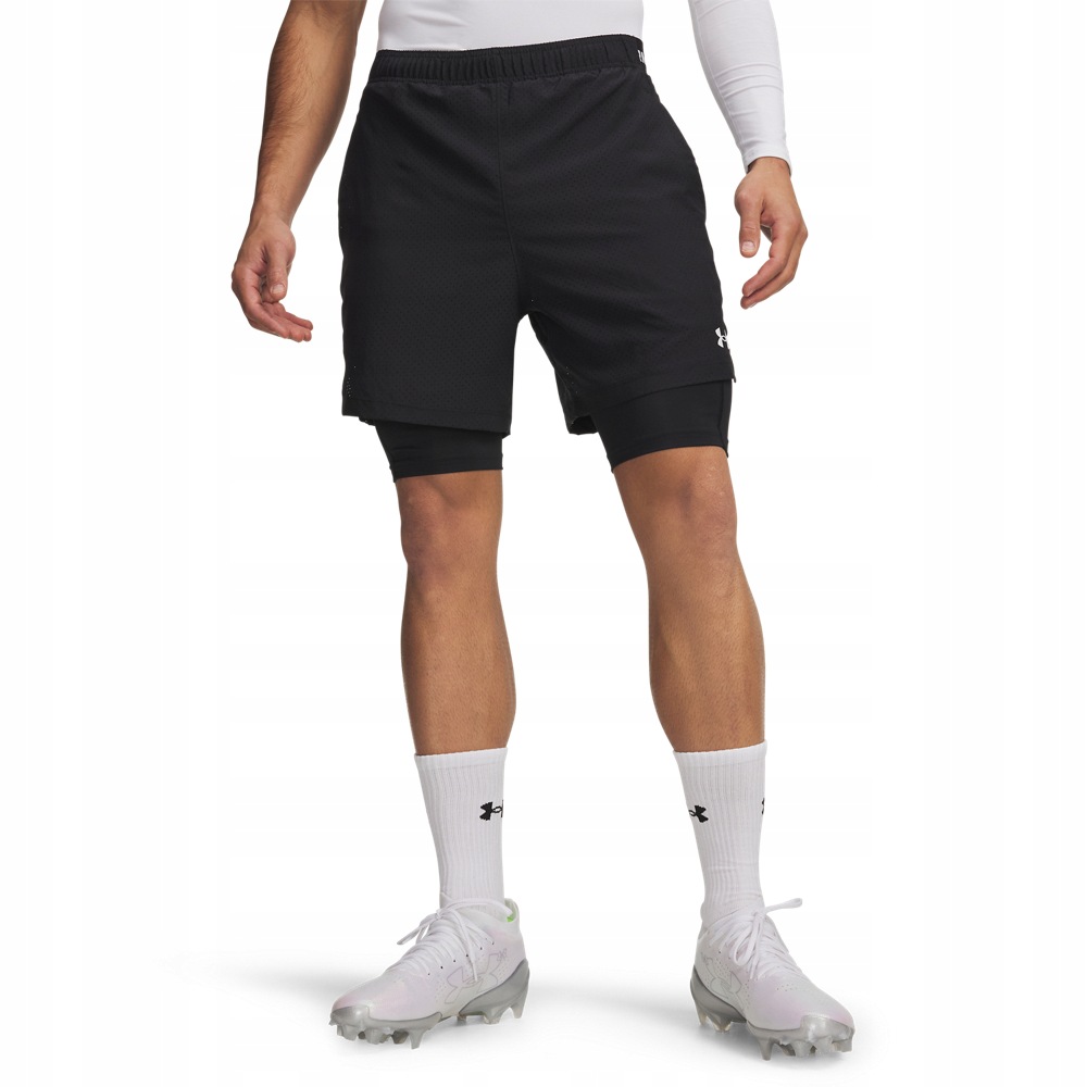 Pánské Kraťasy Under Armour Vanish Woven Short 2.0 2v1 trénink černé 3XL