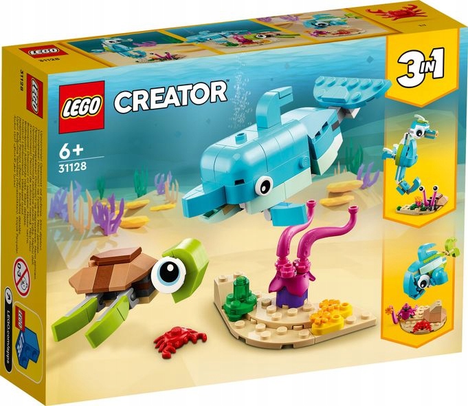 LEGO 31128 CREATOR 3 W1 DELFIN I ŻÓŁW