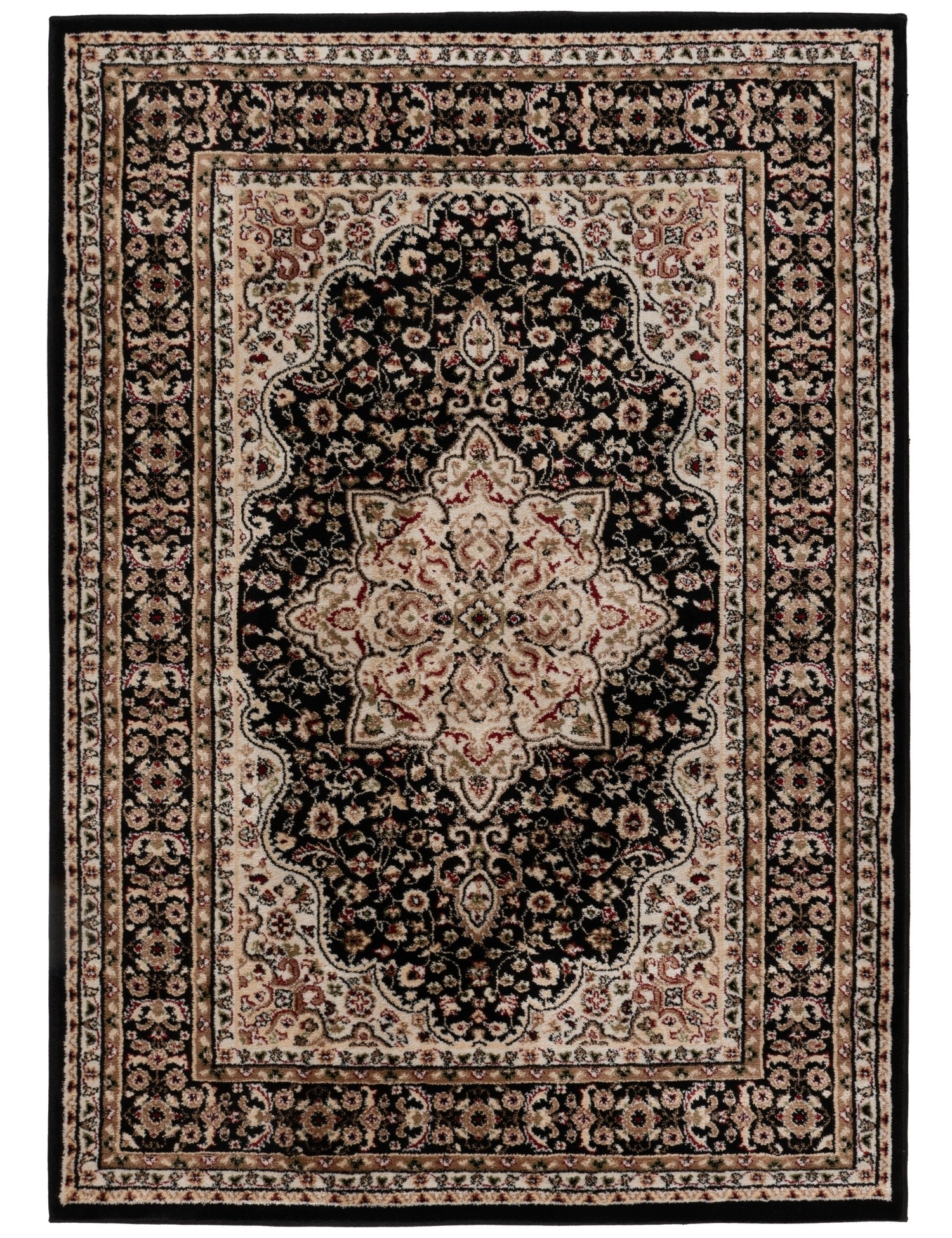 Klasický orientálny koberec 160 x 240 cm Retro Vintage Salon Spálňa Čierny
