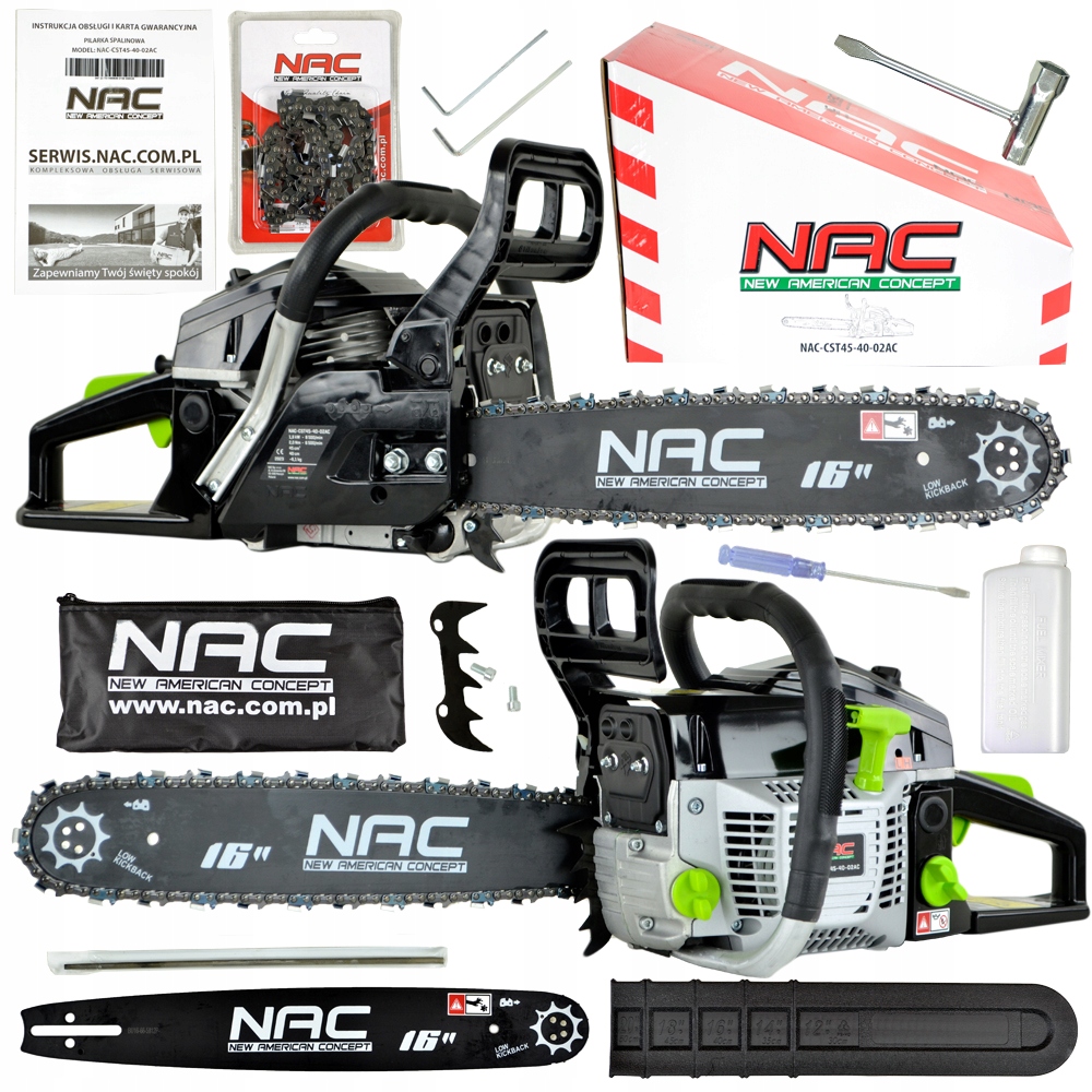 Piła Spalinowa Pilarka Nac 45 CC Moc 2.45 Km Prowadnica 40 CM Lekka Mocna