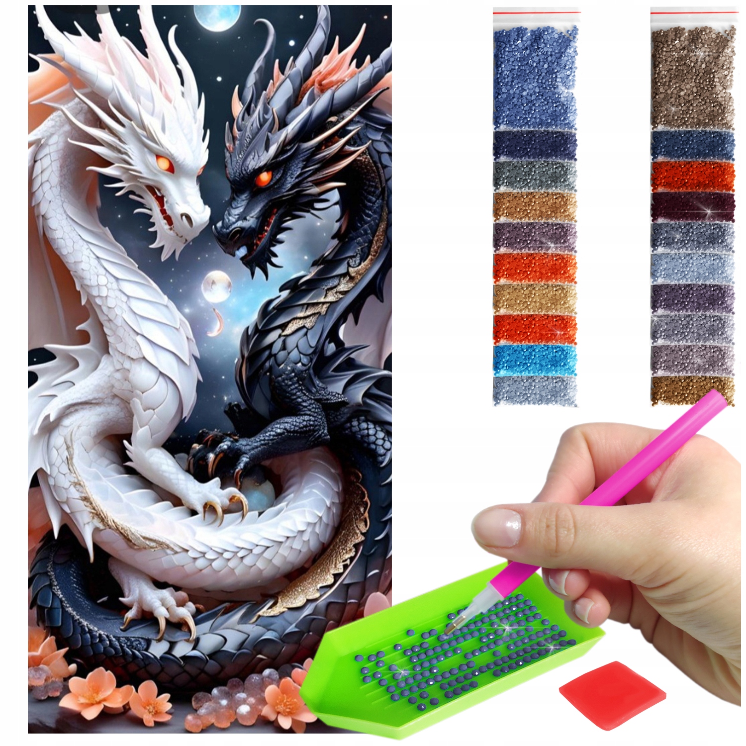 Diamantová výšivka Diamond Painting 5D B.duży 40x80cm