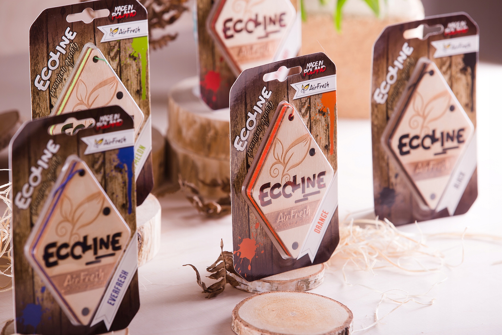 ZAWIESZKA ZAPACHOWA Z DREWNA ECOLINE ZAPACH WIŚNIA Producent AirFresh