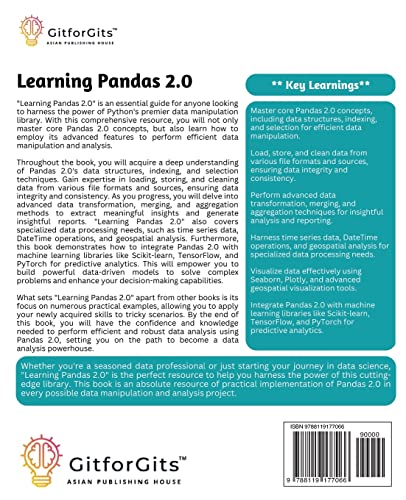 Rosch, Matthew Learning Pandas 2.0: A Comprehensive Guide to Data Manipulat Język publikacji angielski