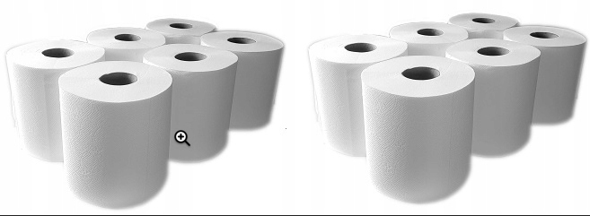 Ręcznik Papierowy 2 warstwy Biały 100 % Celuloza Duża Rolka 12x 100 metrów