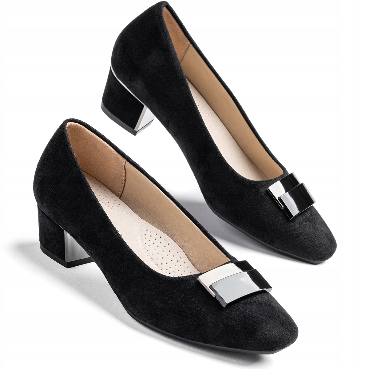 Boty elegantní v.KŮŽE nízký kotník pohodlné klasika semiš Wojtyłko 38