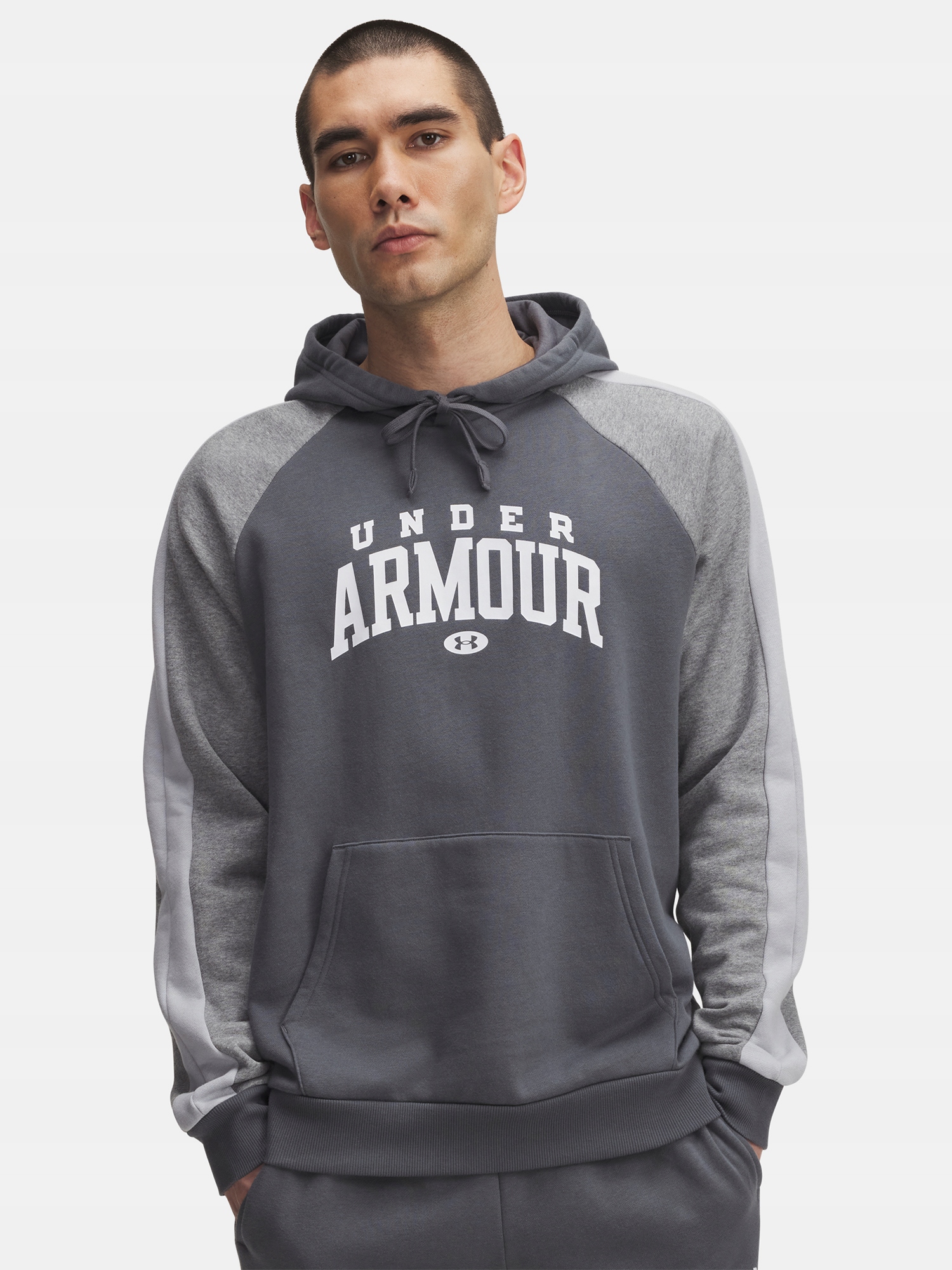 Under Armour Pánská mikina Under Armour Ua Rival Flc Cb Hood-GRY