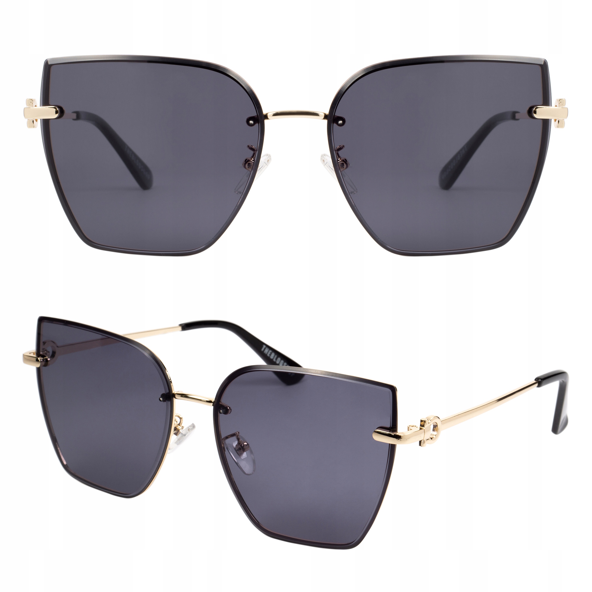 

Okulary Damskie Duże Koty Cat Eye Oversize UV400
