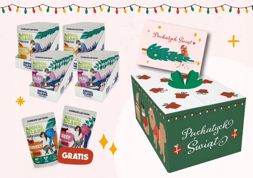 Animal Island Mix 2 Smaków dla kota Drób z Wątróbką & Cielęcina 48x85g