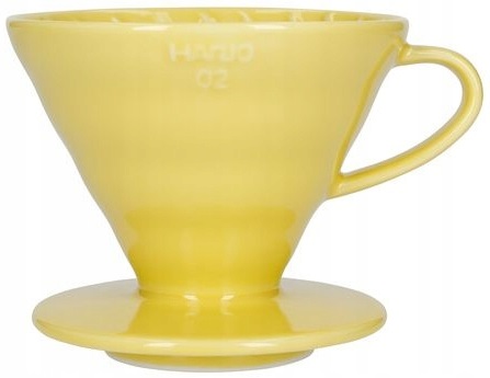Hario Dripper V60 02 żółty ceramiczny drip zaparzacz do kawy