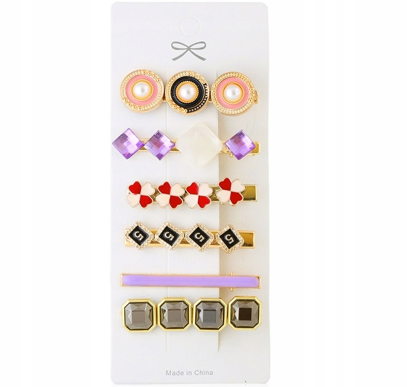 ZESTAW WSUWEK SPINKI ZŁOTE Z PERŁAMI PEREŁKI PERŁA