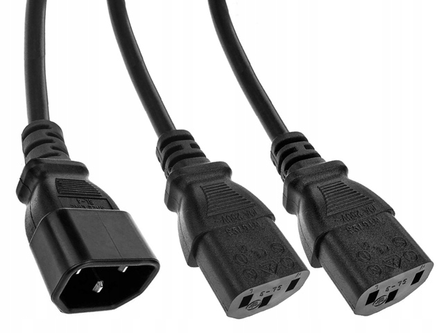 

Kabel zasilający rozgał. Y 230V C14-2xC13 1.7m