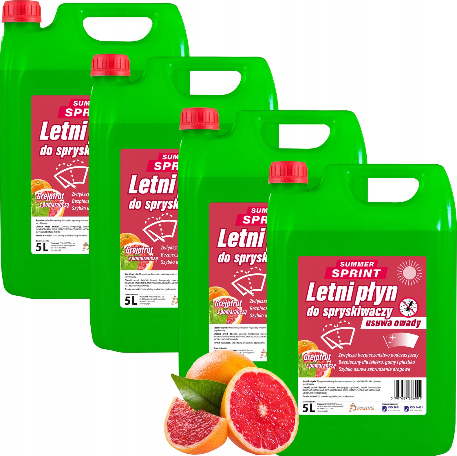 

Letni Płyn Do Spryskiwaczy Grejpfrut 5Lx4 20L