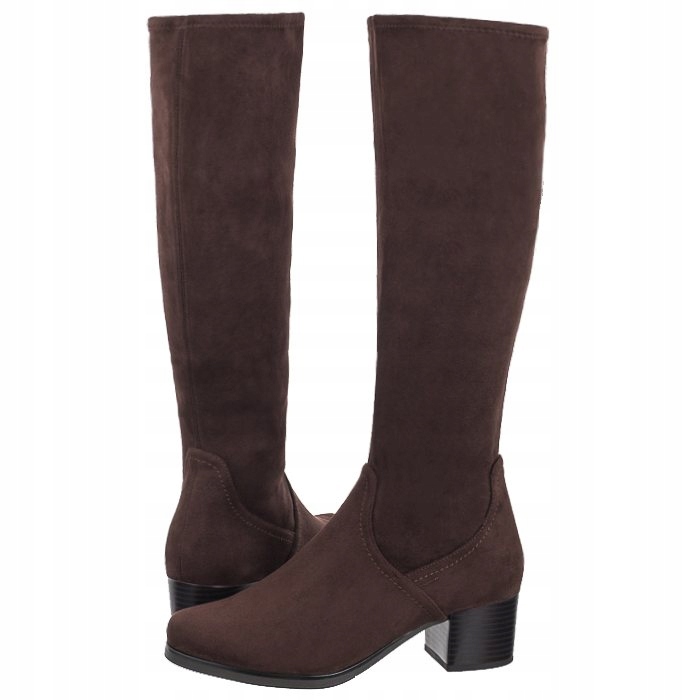 Dámské kozačky Caprice Dk Brown Stretch 9-25506-41 302