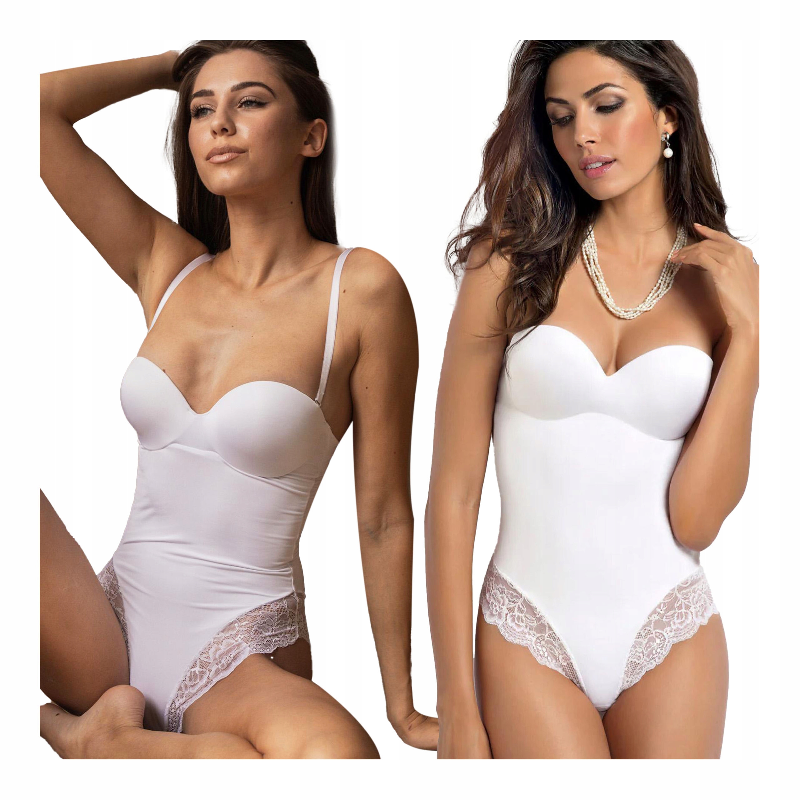 Dámské zeštíhlující body s krajkou Elegantní Svatba Svatební Hostina Sielei 75B