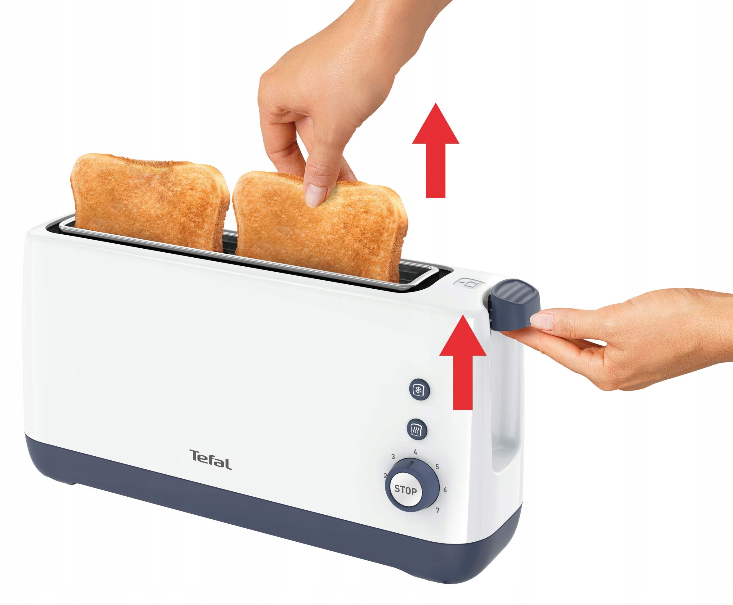 TEFAL Toster Kompaktowy Jednoślizgowy Biały — miniatura 6