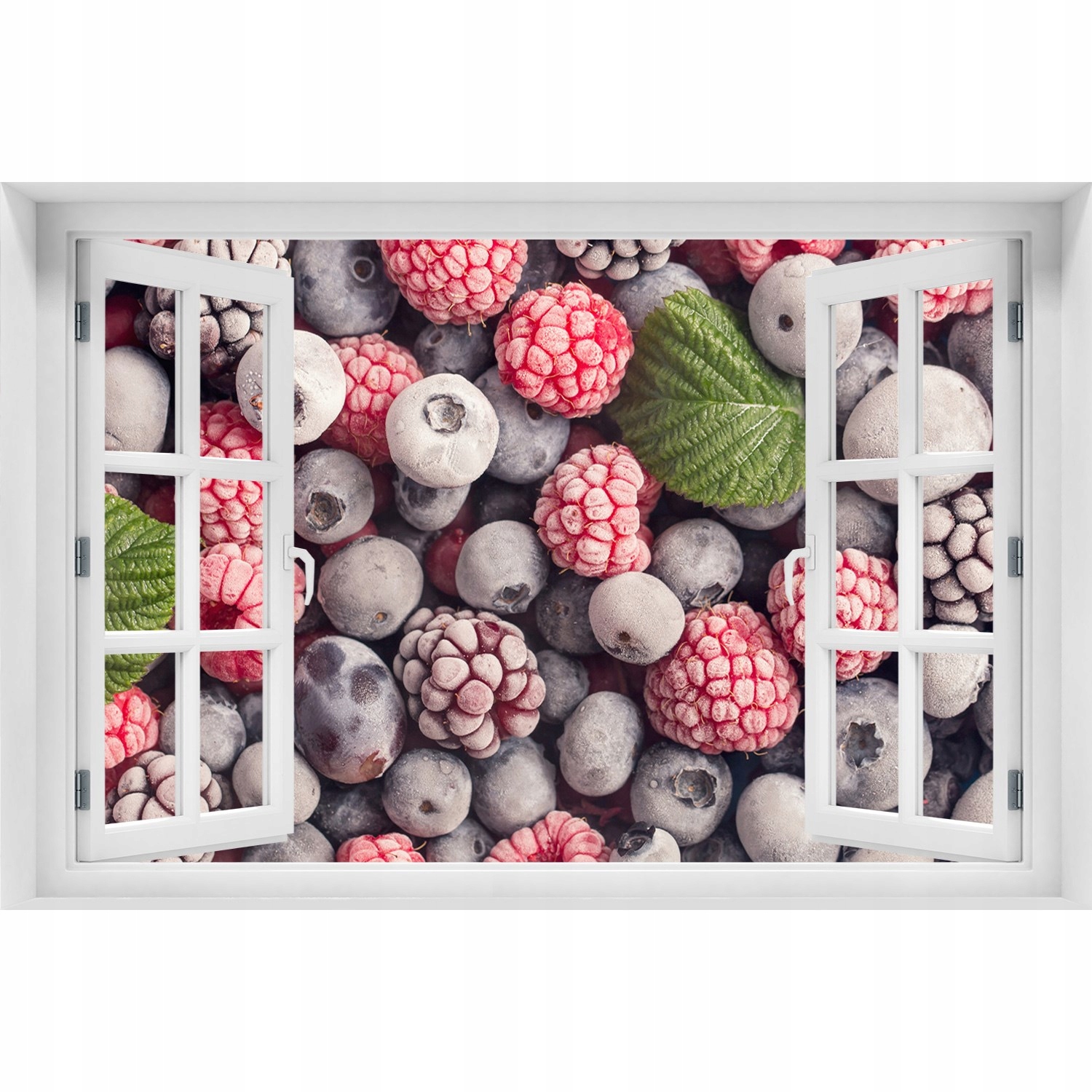 

Okno Naklejka na ścianę Mrożone owoce leśne 90x60
