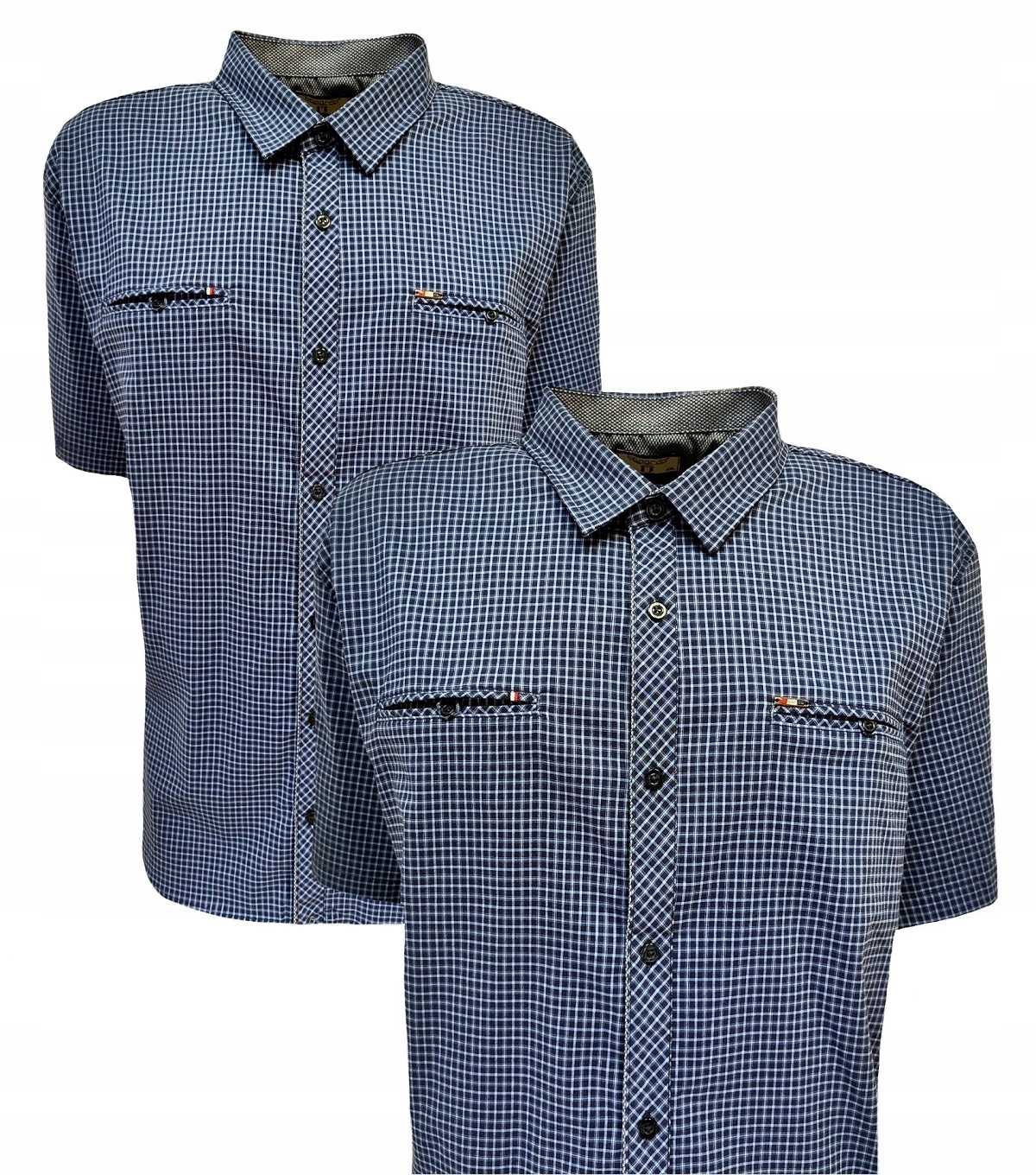 Pánská košile bavlna s kostkovaným vzorem Navy 6XL Bagarda