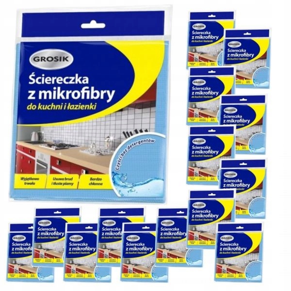 

Ścierka z mikrofibry do kuchni łazienki Grosik x15