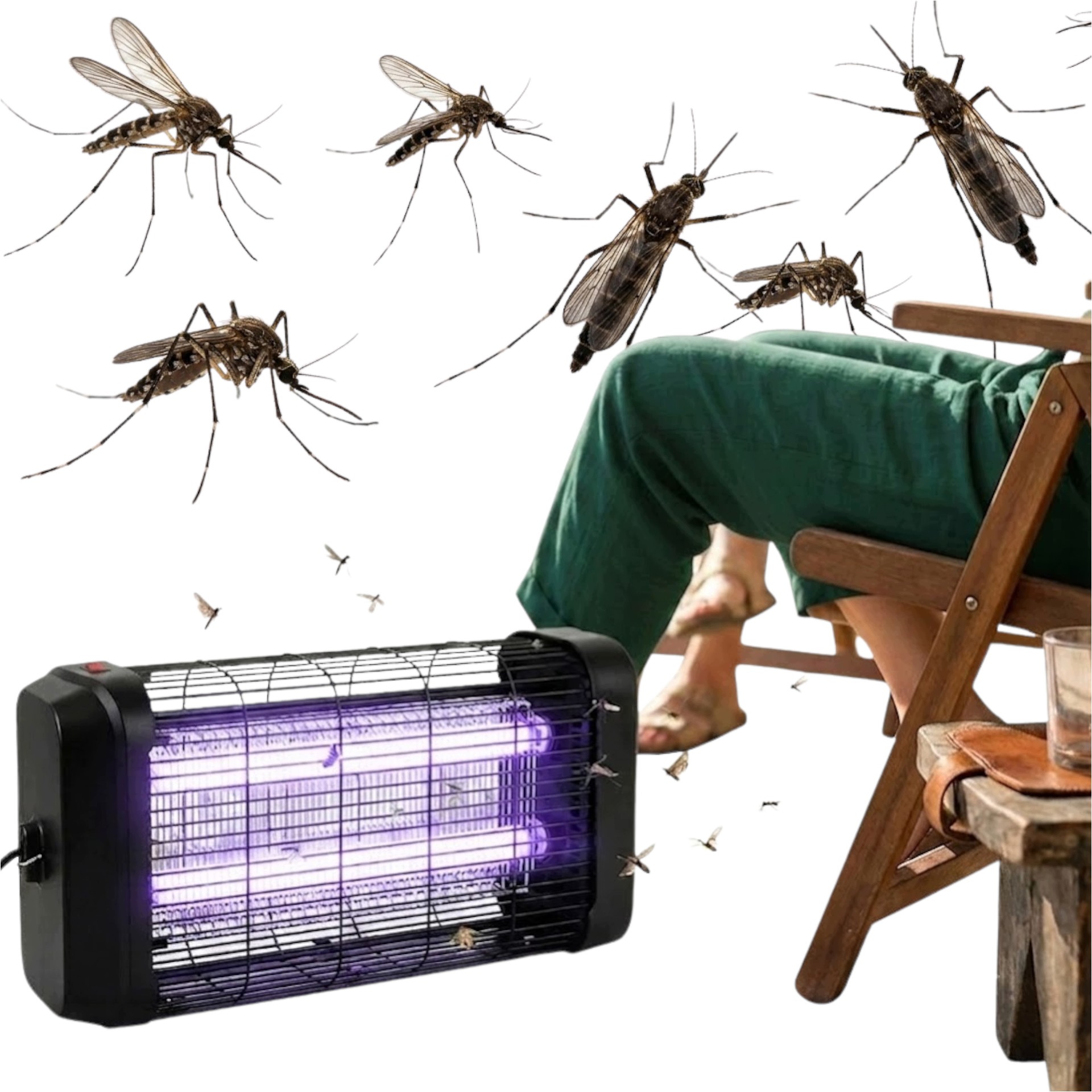 Kempingová Lampa Proti Komárům A Muchům Uv Meškám Insekticidní