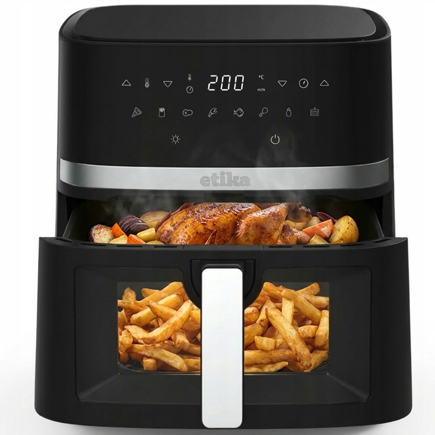 Frytkownica Beztłuszczowa Air Fryer Frytownica Duża 8L 1800W Misa XL