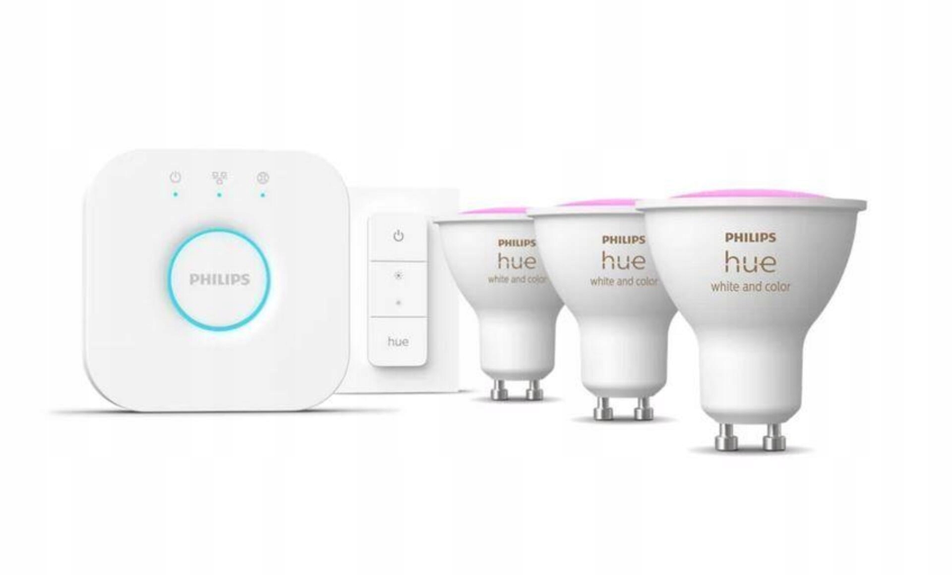 Philips Hue základný set Bridge 3xLED žiarovka Waca GU10 4,2 W 400lm 2000-6