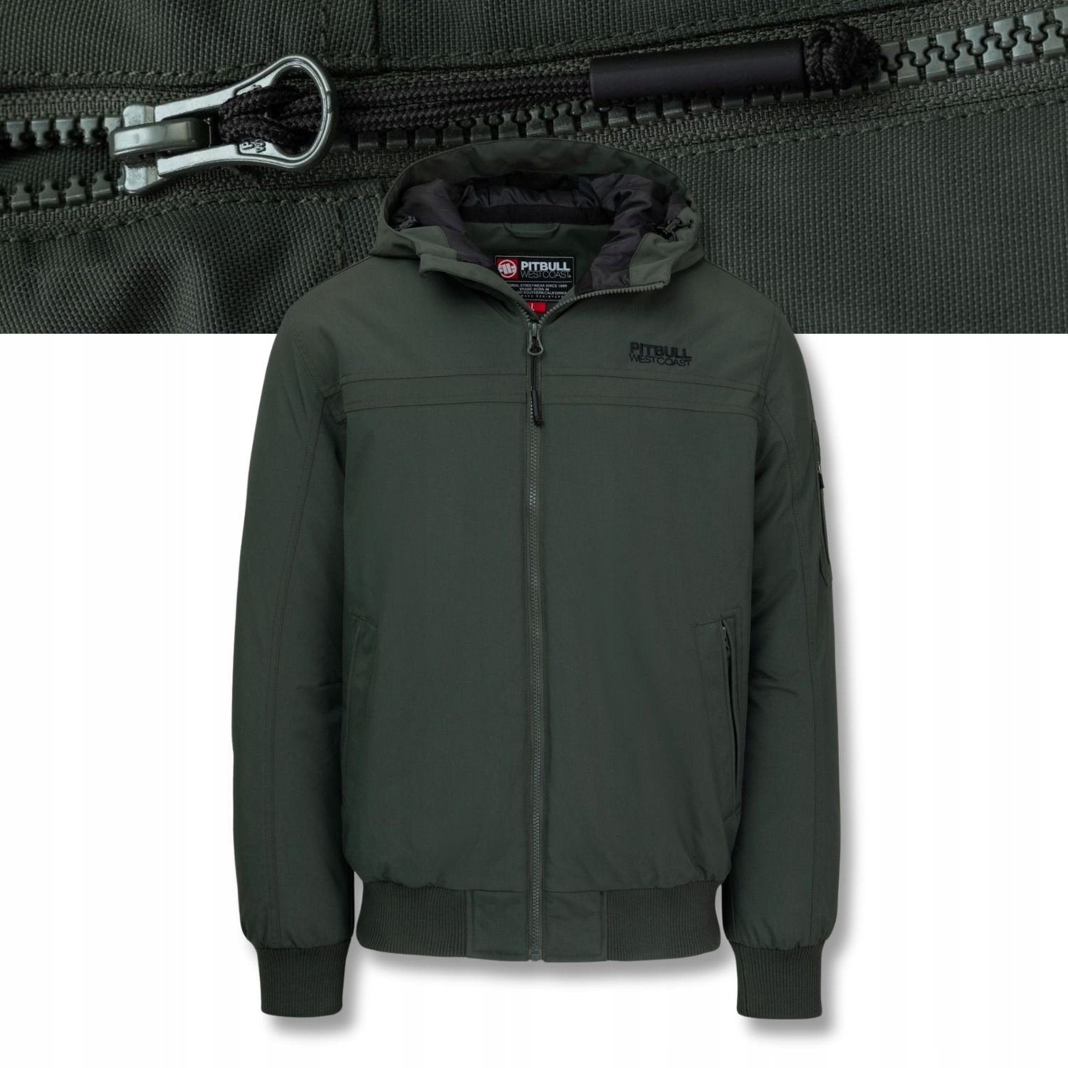 Pánská Zimní Bunda Pitbull s kapucí , teplá, prodyšná, Balboa II