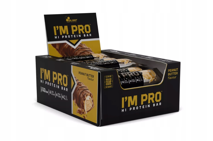 Levně Olimp I'm Pro Protein Bar 15x40g Peanut Butter Tyčinka Tyčinka