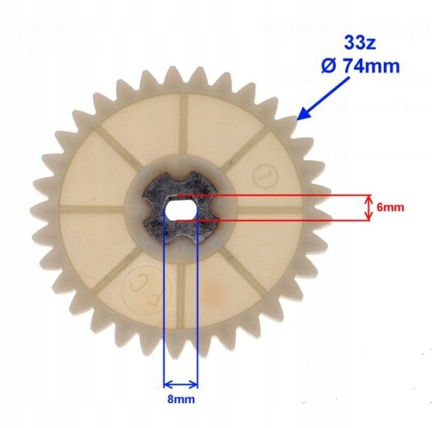 KOŁO ZĘBATKA NAPĘDU POMPY OLEJU SKUTER 4T Numer katalogowy części 863