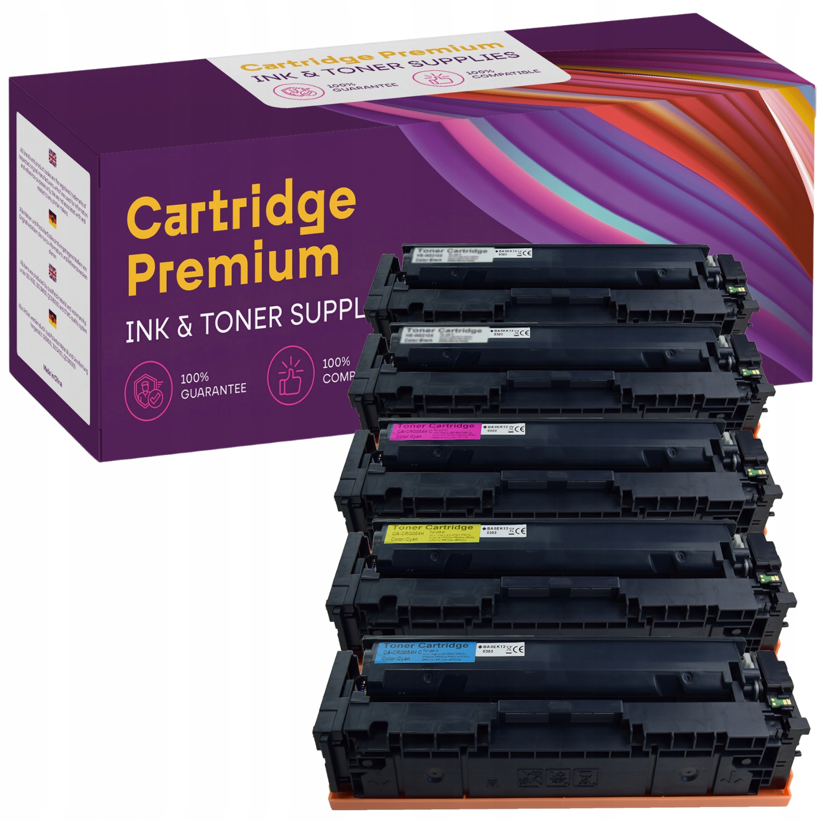 5x Toner pro Canon CRG054 MF642Cdw MF643Cdw Set