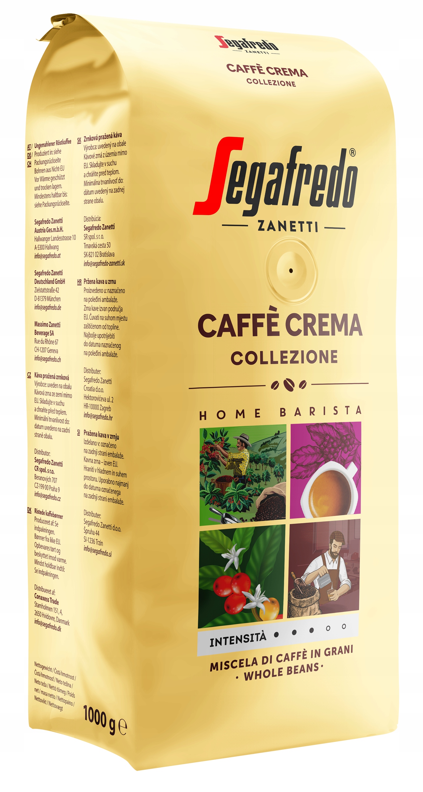 Levně Káva zrnková Segafredo Caffe Crema Collezione 1 kg