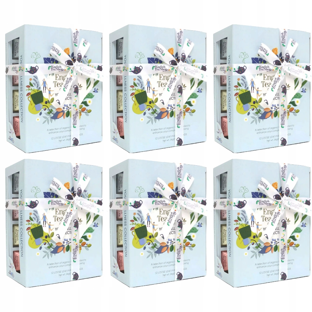 Levně 6 x sada čajů Eko pyramidky English Tea Shop Dárek čaje Wellness
