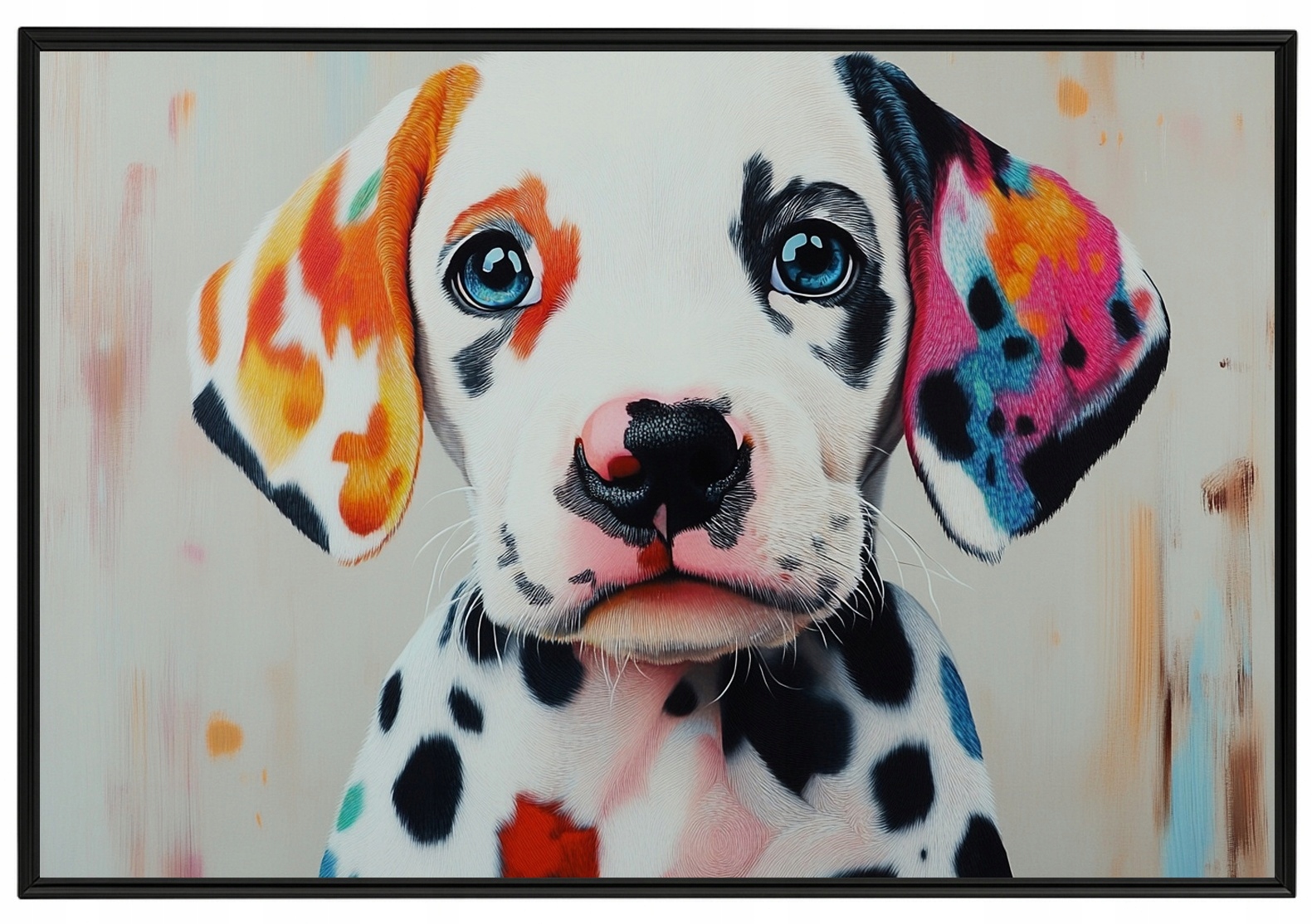 Plakát Rámeček Rámem S Portrétem Psa, Štěnětem Dalmatin , Pop Art 60x40